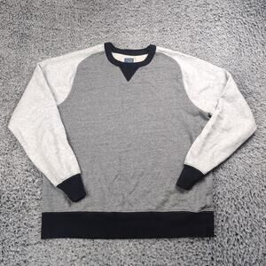J. Crew Two-Tone Gray and Black Crewneck